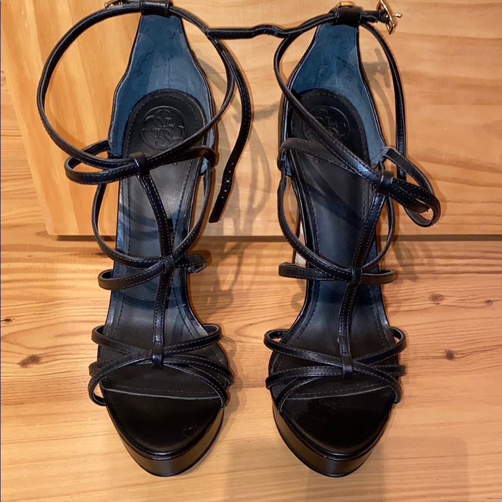 Guess Black Strappy Heels
